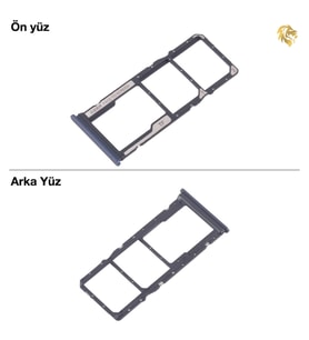 Xiaomi Redmi 14C Sim Tepsisi Çiftli Mavi Çift Hatlı Dual Sim Sim Yeri Sim Kızağı Sim Kart Yuvası