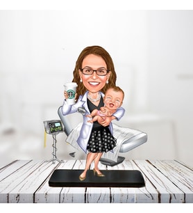 Kişiye Özel Karikatür Biblo ÇOCUK DOKTORU