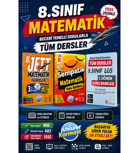 8.Sınıf Jett Matematik Fasikülleri-Sempatik Matematik Soru Bankası -1.Dönem Tüm Dersler Soru Bankası