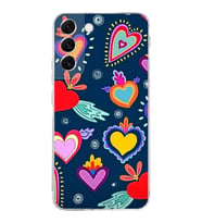 PrintiFy Samsung Galaxy S22 Plus ile Uyumlu Retro Color 3  Kamera Korumalı Şeffaf  Kılıf