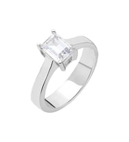 Starlight Diamond Pırlanta Montür Minimal Tasarım 925 Ayar Gümüş Bayan Baget Yüzük
