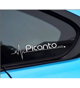 K ia Picanto Nabız Kalp atışı sticker 2 adet kelebek cam