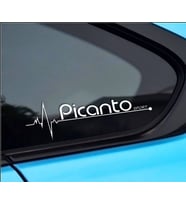 K ia Picanto Nabız Kalp atışı sticker 2 adet kelebek cam