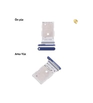 Samsung Galaxy S25 ile Uyumlu Sim İç Yuvası Çiftli Lacivert Çiftli sim yuvası ikili sim tepsisi çiftli sim aparatı dual sim çekmecesi