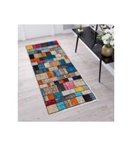 Rovigo Home Dijital Baskı Yıkanabilir Kaymaz Taban Salon Halısı  RVG1725 (Mavi)