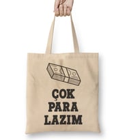 Komik Söz Çok Para Lazım Bez Çanta Uzun Saplı