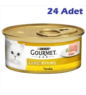 Gourmet Gold Kıyılmış Tavuk Etli Konserve Kedi Maması 85 Gr (24 adet)