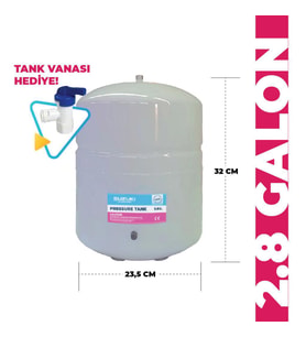 Suzukı Technology Tüm Su Arıtma Cihazlarına Uyumlu 2,8 Galon (10 Lt) Metal Tank