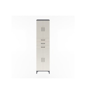 Hyperion Dolap 5 Raflı 3 Çekmeceli 4 Kapaklı 60x44x243 Antrasit-Aytaşı