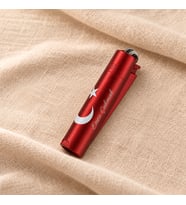 İsme Özel Kırmızı Ay Yıldız Metal Clipper Çakmak