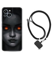 Reeder S23 Max Pro Kılıf Resimli Boyun Askılı İpli Desenli Silikon Series Dark Woman 1887