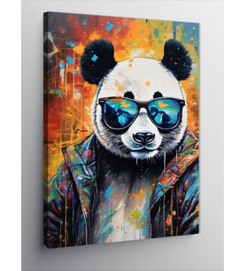 Kanvas Tablo Gözlüklü Panda