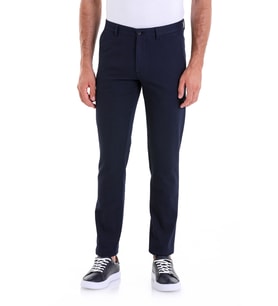 Hatemoğlu Lacivert D. Slim Fit Desenli Yandan Cepli Kanvas Pantolon