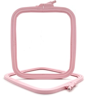 Pembe Orta (No:3) Plastik Kare Nakış Kasnağı, Çapraz Dikiş Çemberleri, Zımba İğne Halkası, Kendin Yap El İşi Dikiş, ABS Plastik Nakış Çemberleri