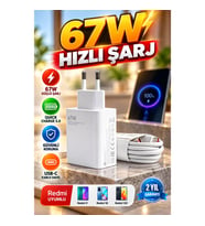 67W Hızlı Şarj Adaptörü – Quick Charge 5.0 Redmi 9, 10 ve 12C Uyumlu