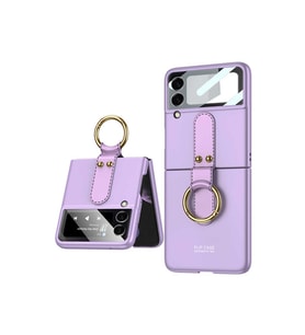 Samsung Galaxy Z Flip 3 Uyumlu Kılıf Zore Flip Ring Kıpta Kapak