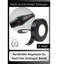 #EriyenBant 20mmx3m Su Geçirmez Eriyen Bant Kendinden Kaynaşan İzolasyon Bandı Suya Dayanıklı 5 Ad.