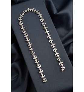 Hematit Doğal Taş Titanyum Gemi Çapası Kesim 13x11mm Dizi