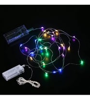 Yılbaşı Pilli LED Şeffaf Silikon Kablo LED Işık 3 Metre