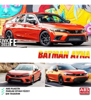 Honda Civic FE1 Yarasa Ayna Kapağı Batman Parlak Siyah Piano Black