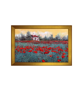 Manzara Temalı Kanvas Tablo 50 x 70 cm Gold Çerçeve
