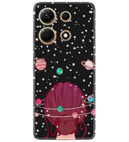 Infınıx Note 30 Kılıf Resimli Desenli Baskılı Silikon Space Woman 1311