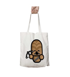 Simpler Chewbacca Star Wars iki Tarafı Kalıcı Baskılı Yıkanabilir Çanta
