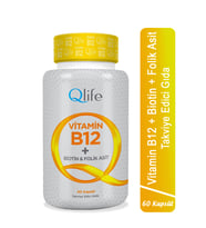 Qlife Vitamin B12 + Biotin & Folik Asit 60 Kapsül