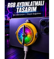RGB Işıklı Manyetik Telefon Oyun Soğutucu Fan