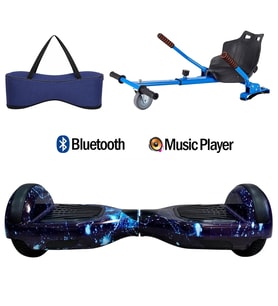 Citymate Elektrikli Kaykay Hoverboard Akıllı Denge 6.5 Inch + HoverKart + Çanta EXTREM PAKET D12