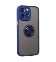 İphone 14 Pro Max Kılıf Montreal Yüzüklü  Kapak - Lacivert