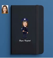 Kişiye Özel Kadın Model 13x21 Siyah Defter-21