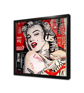 Marilyn Monroe Çerçeveli Cam Tablo