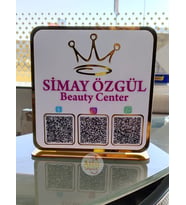 ATEŞ TASARIM Firmalar için Özel Üretim QR Kodlu Masaüstü Ayaklı İletişim Panosu