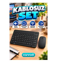Sessiz Tuşlu Kablosuz Klavye ve Ergonomik Mouse Seti – Çoklu Cihaz Uyumlu