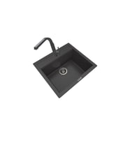 POLEX Cristalüx Granit Eviye P-08+Luxury Antrasit
