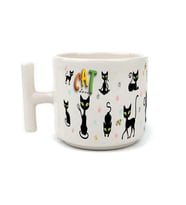 Cat Love Baskılı Beyaz Kulplu T Kupa
