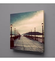 İSKELE DENİZ KANVAS TABLO 60x60cm (Karışık)