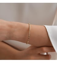 Goldium 14 Ayar Fantezi Altın Bileklik (Sarı)
