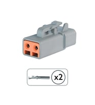 DTP06-2S Erkek Konnektör 2 Pin Kablosuz