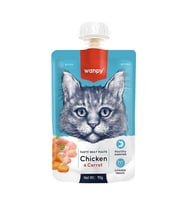 Wanpy Taze Tavuklu ve Havuçlu Et Ezmesi Doğal Kedi Ödülü 90 Gr