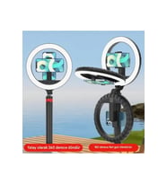 10 inç Işıklı Bluetooth Kumandalı Taşınabilir Tripod Selfie Çubuğu