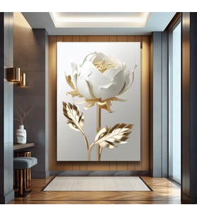 Gold Gül Kanvas Tablo