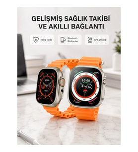 Mey İthalat® Kordonlu Akıllı Saat – Sesli Görüşme, GPS, Nabız ve Uyku Takibi