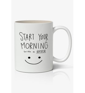 Start Your Morning Temalı Baskılı Kupa Bardak Baskılı Kahve Kupa Bardak