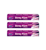 Kesme Bıçaklı 50m Streç Film Üçlü Paket