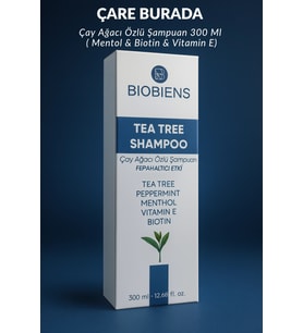Biobiens - Çay Ağacı Özlü Şampuan 300 Ml (Biotin & Vitamin E & Mentol)
