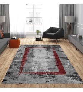 Rovigo Home Dijital Baskı Yıkanabilir Kaymaz Taban Salon Halısı Ve Yolluk RVG0825-FNL35 (Bordo)