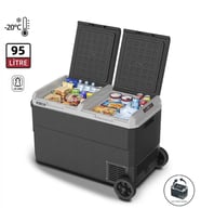 ICECO MCD95D 12/24Volt 95 Litre Kompresörlü Çift Bölmeli Tekerlekli Outdoor Oto Buzdolabı/Dondurucu