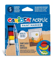 Carioca Akrilik Paint Marker Su Bazlı Fırça Uçlu 5li 45280